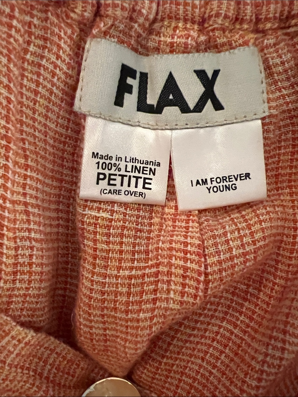 Flax Textured Linen Roll-Tab Pants - Picture 4 of 4